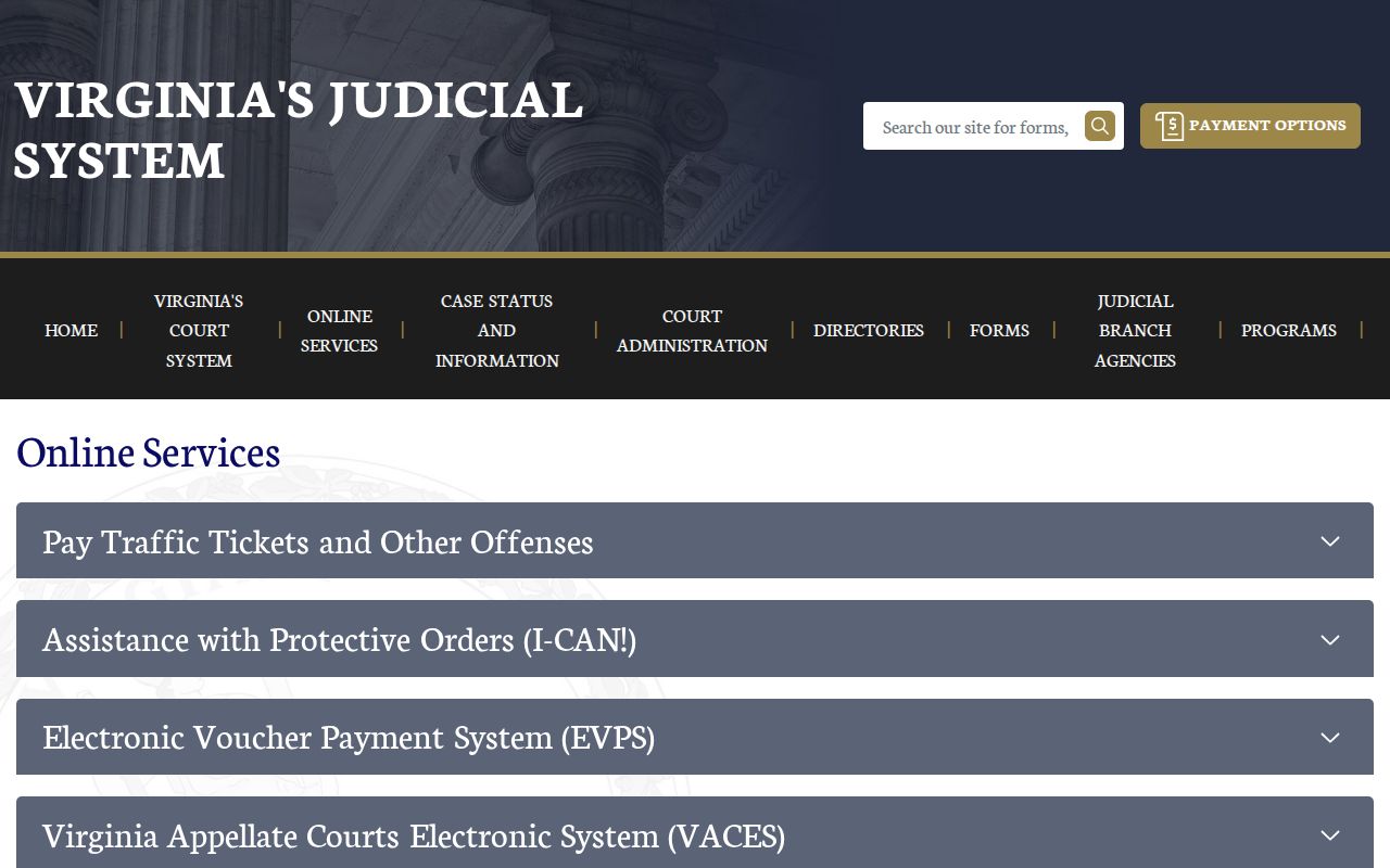 Cumberland County criminal history Virginia online court services